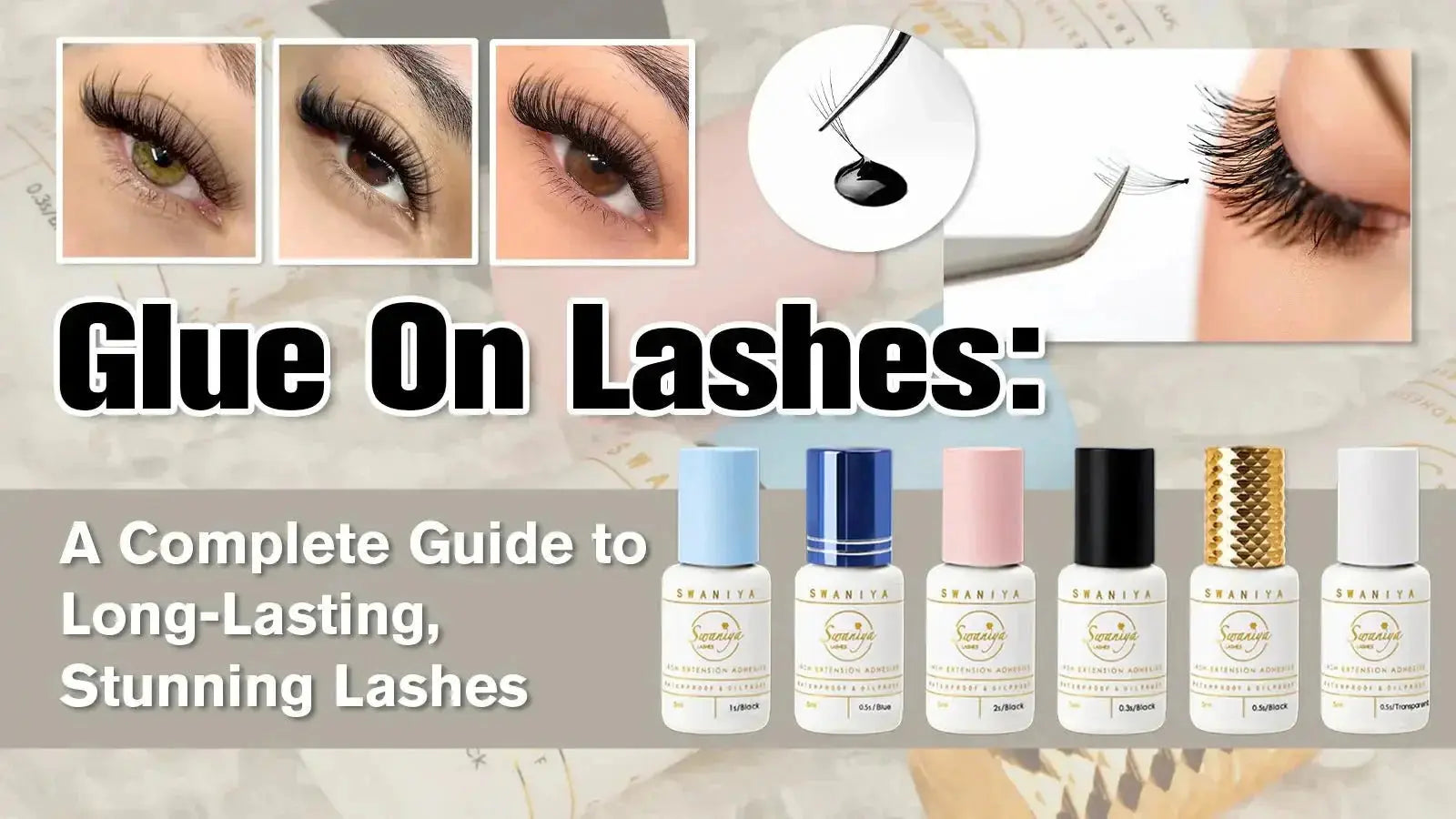 Wimpern aufkleben: Anwendung, Tipps &amp; der beste Wimpernkleber   Swaniyalashes