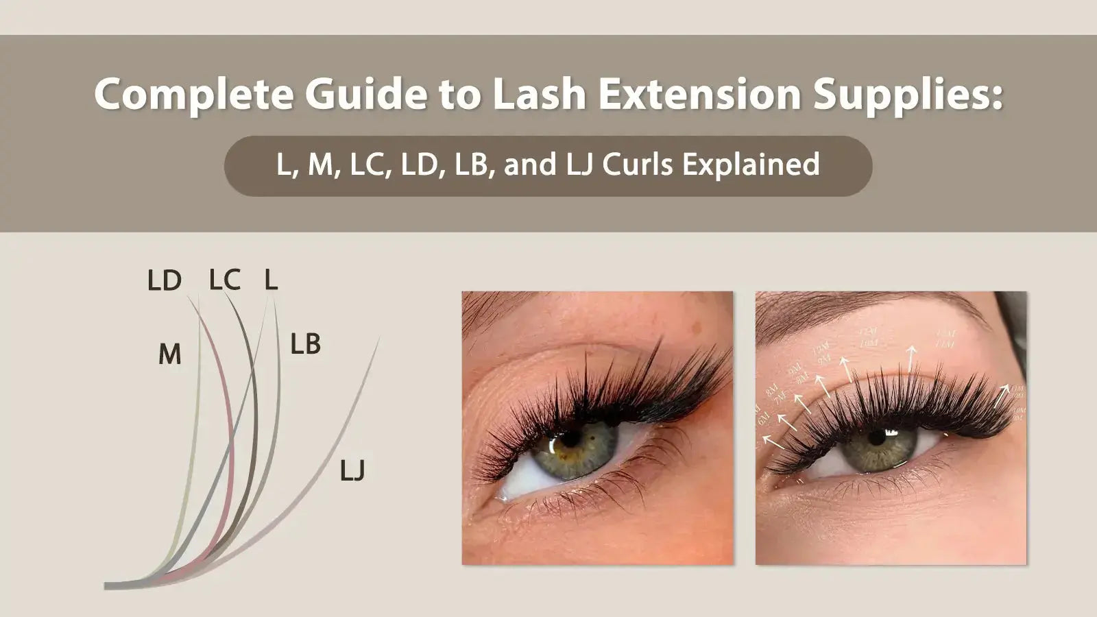 L, M, LC, LD, LB, LJ Curl Lash Extension Supplies Guide – Swaniyalashes