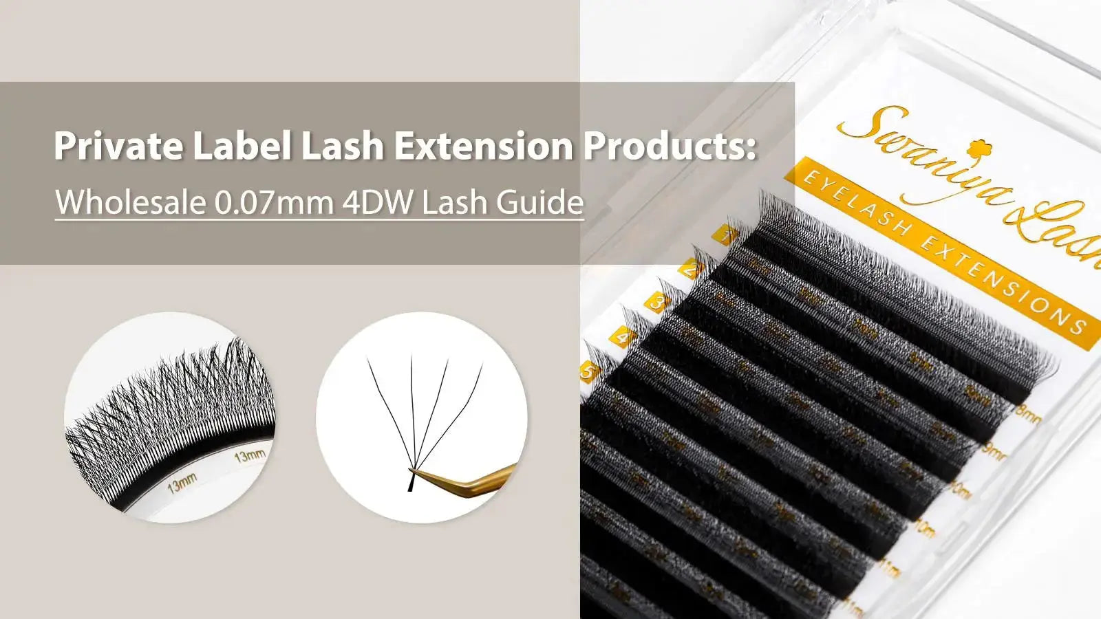Private Label Lash Extensions: Wholesale 0.07mm 4D W Lash Guide ...
