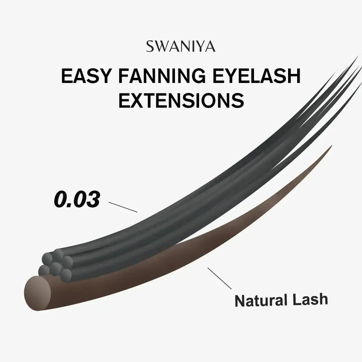 Cashmere Easy Fanning Lashes 0.03mm - Swaniyalashes