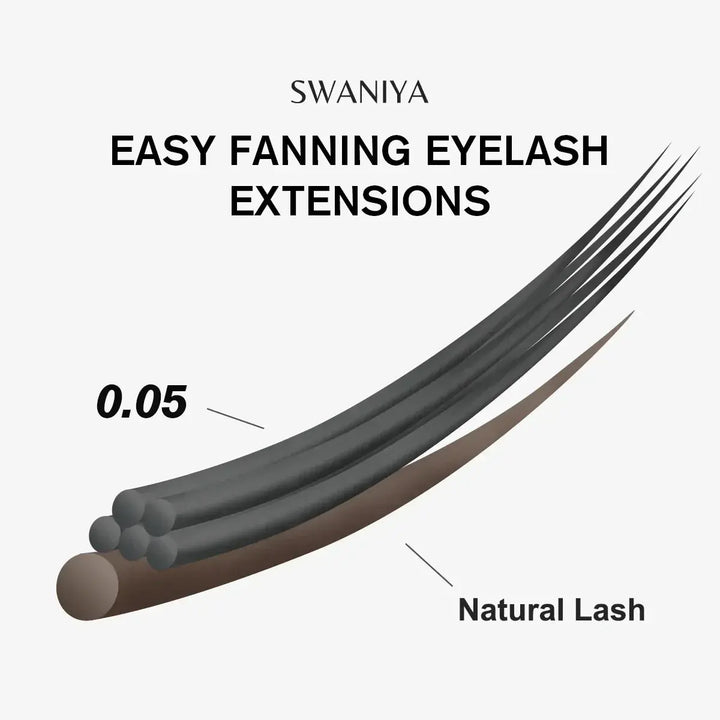 Easy Fan Lashes 0.05mm - Swaniyalashes