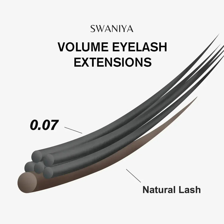 Russian Volume Eyelash Extensions 0.07mm - Swaniyalashes