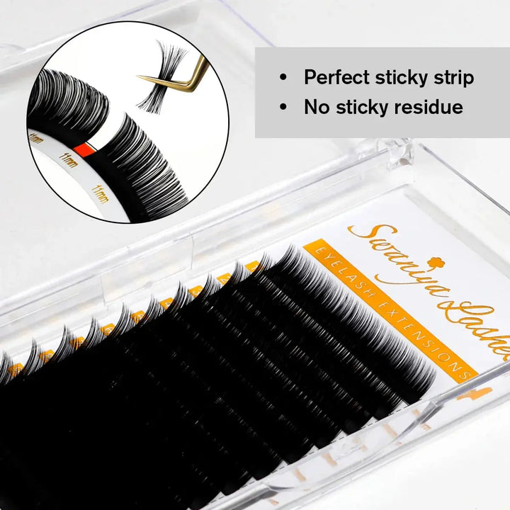 Russian Volume Eyelash Extensions 0.07mm - Swaniyalashes