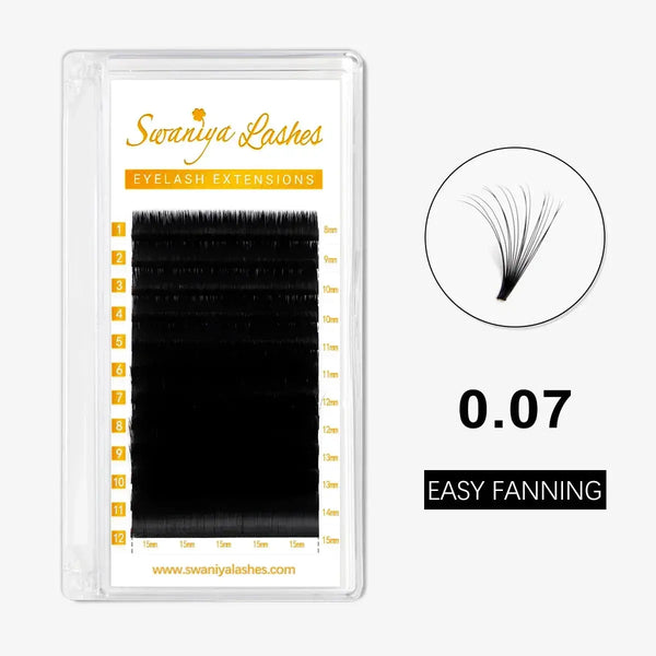 Easy Fanning Lashes 0.07mm - Swaniyalashes