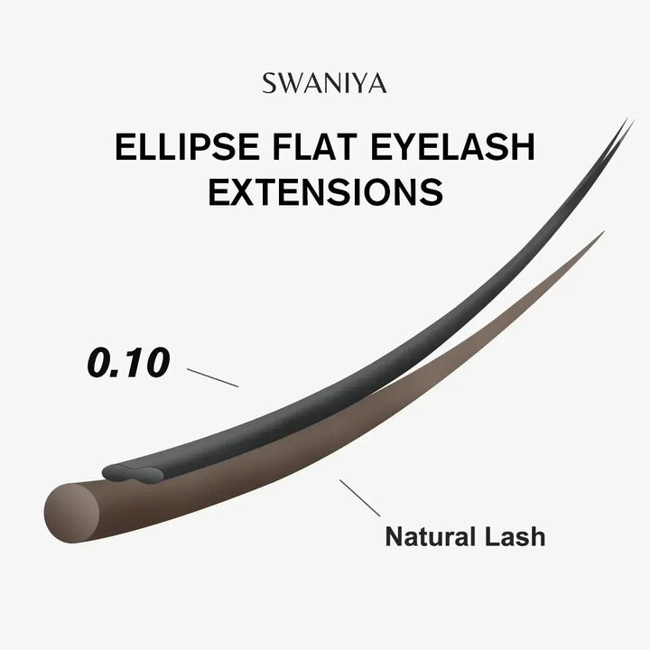 Matte Flat Classic Lash Extensions 0.10mm - Swaniyalashes