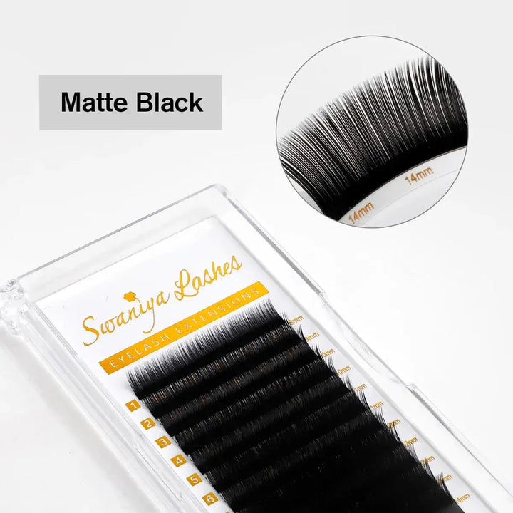 Matte Flat Classic Lash Extensions 0.10mm - Swaniyalashes