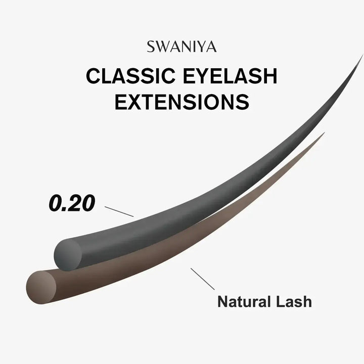 Premium Classic Eyelash Extensions 0.20mm - Swaniyalashes