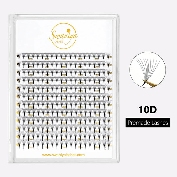 10D Premade Lashes (240 Fans) - Swaniyalashes