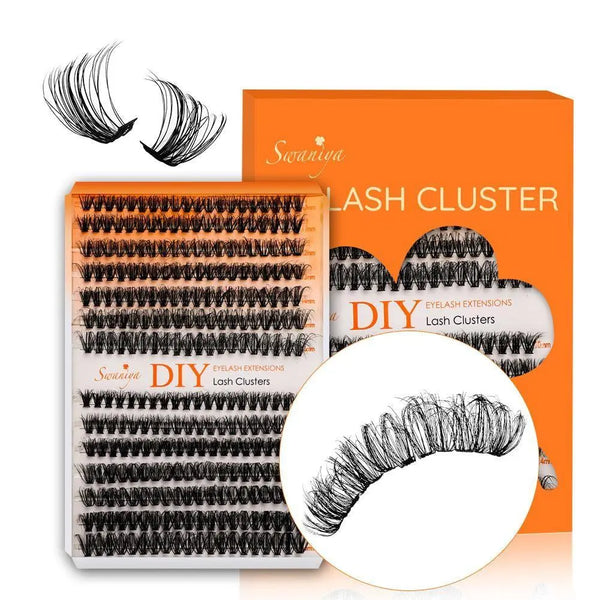 DIY Lash Clusters 5D Fluffy 30D+40D D curl 10-16MIX - Swaniyalashes
