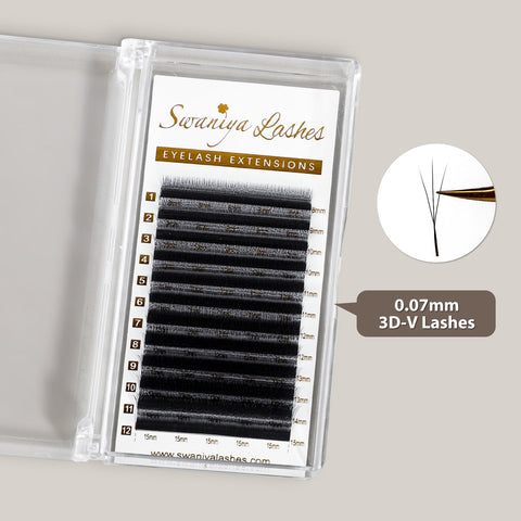 3D V-Shape Lash Fans 0.07mm | Wispy Natural Volume