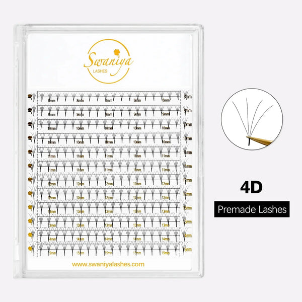 4D Premade Lash Fans (240 pcs) - Swaniyalashes