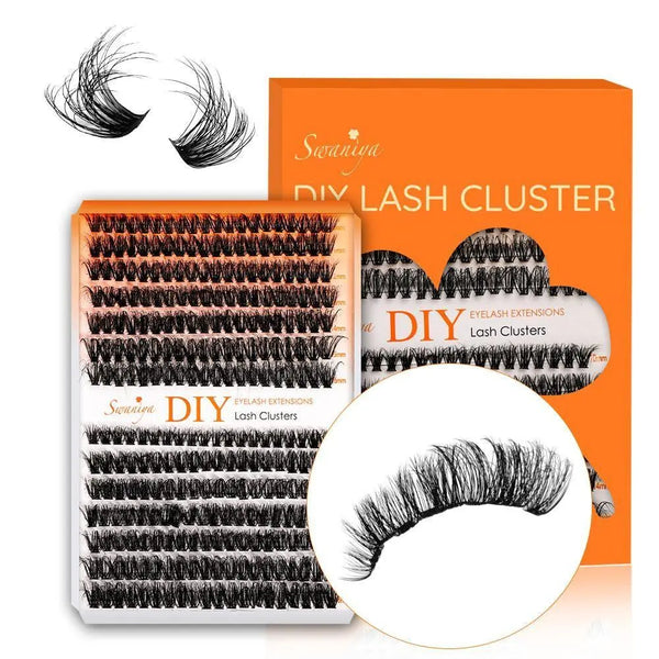 DIY 5D Fluffy Lash Clusters 50D+60D D curl 10-16MIX - Swaniyalashes