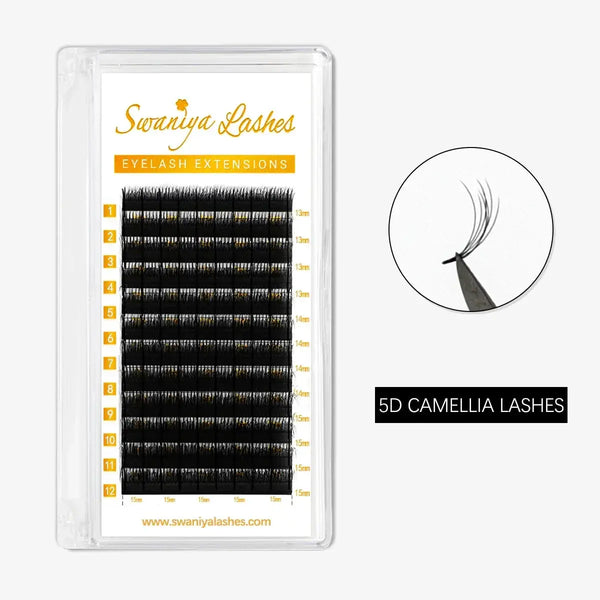 5D Fluffy Camellia Lashes 0.07mm - Swaniyalashes
