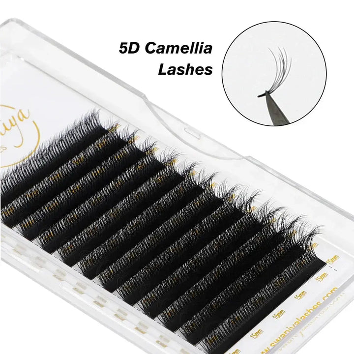 5D Fluffy Camellia Lashes 0.07mm - Swaniyalashes