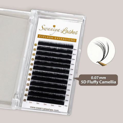 5D Multi-Layer Camellia Lash Extensions 0.07mm | L-Curl