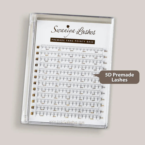 5D Premade Fan Lashes for Soft Volume Sets — 240 Fans per Tray