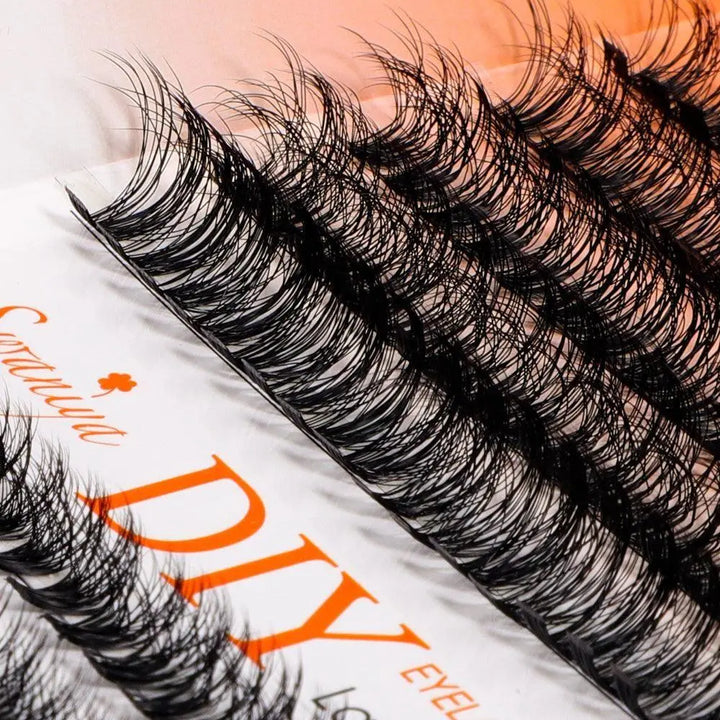 DIY Lash Clusters 5D Fluffy 30D+40D D curl 10-16MIX - Swaniyalashes