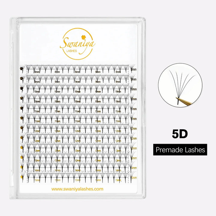 5D Premade Lashes (240 fans) - Swaniyalashes