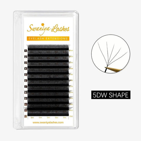 5D W-Shape Clover Lashes 0.07mm