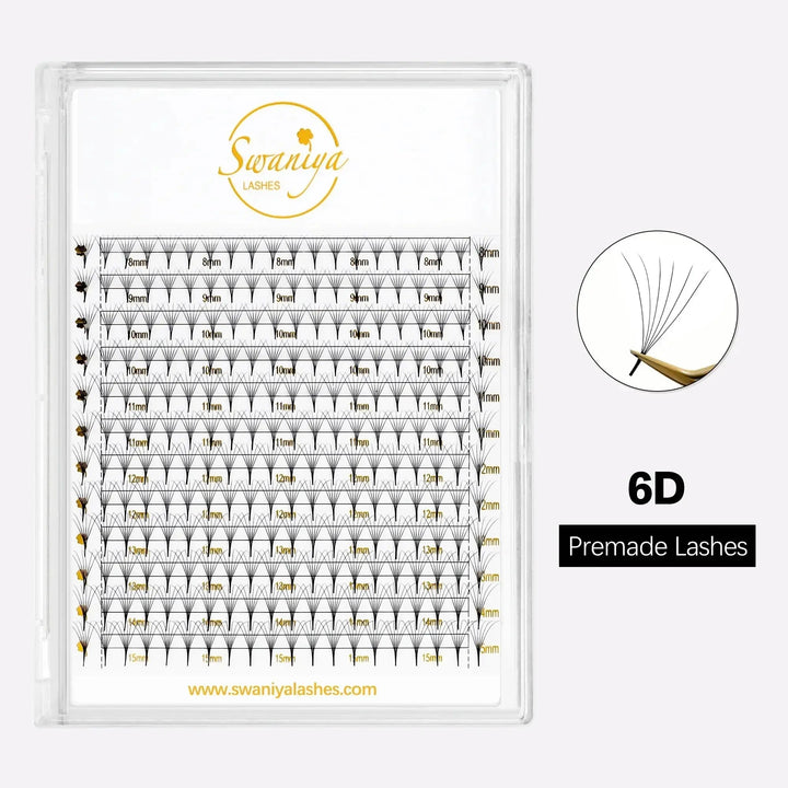 6D Premade Fans Lash Extensions 240 pcsPremade LashesSwaniyalashes