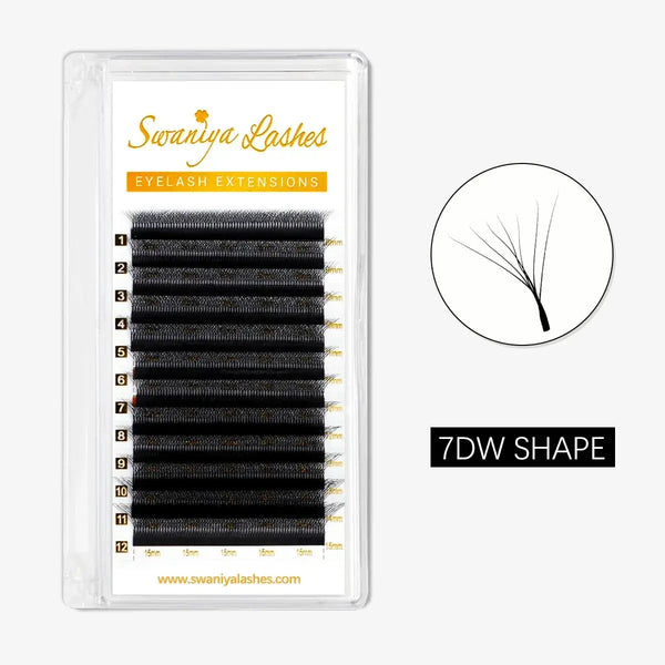 7D W Shape Lashes 0.07mm - Swaniyalashes