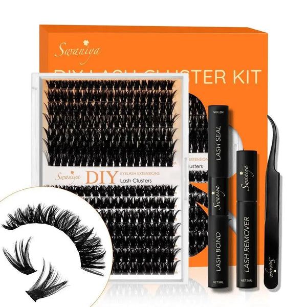 DIY Lash Cluster Kits 80D+100D D curl 10-16MIX - Swaniyalashes