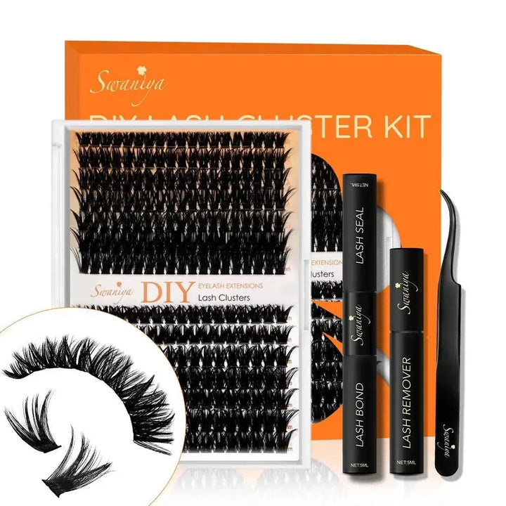 DIY Lash Cluster Kits 80D+100D D curl 10-16MIX - Swaniyalashes