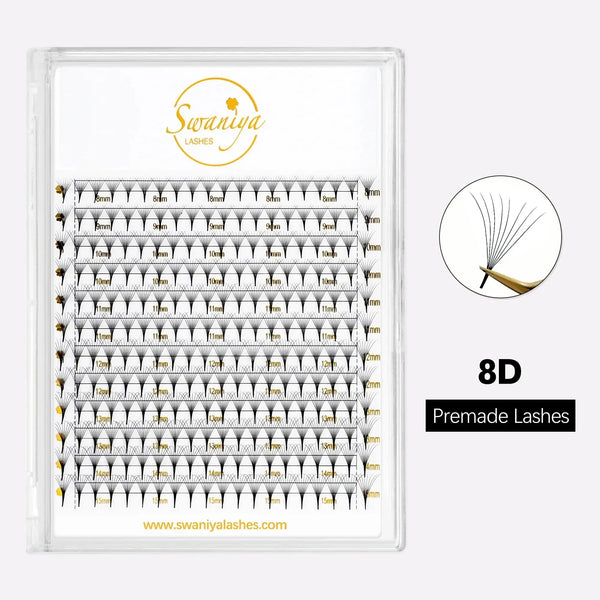 8D Premade Lashes (240 Fans) - Swaniyalashes