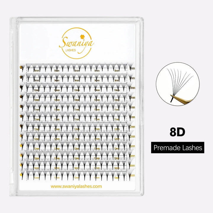 8D Premade Lashes (240 Fans)Eyelash ExtensionsSwaniyalashes