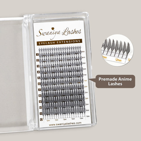 Anime Lash Extensions | Premade Spike Fans for Manga Sets