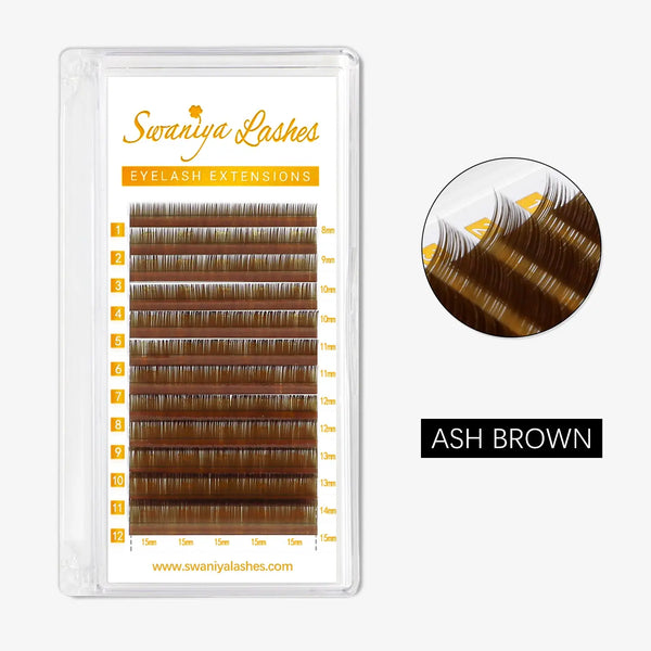 Ash Brown Lashes  Swaniyalashes