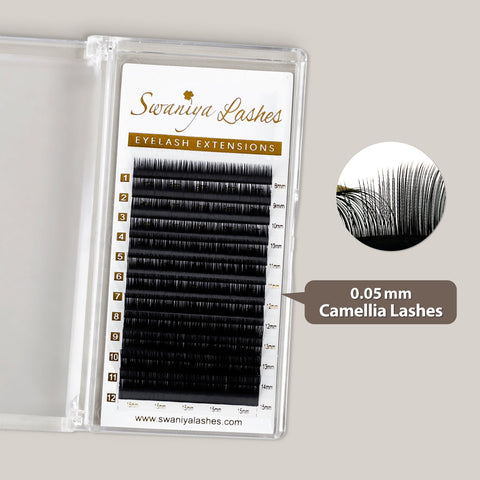 Camellia Volume Lash Extensions 0.05mm | 3-Length Wispy Fans