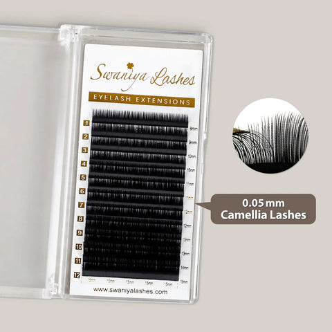 Camellia Volume Lash Extensions 0.05mm | 3-Length Wispy Fans