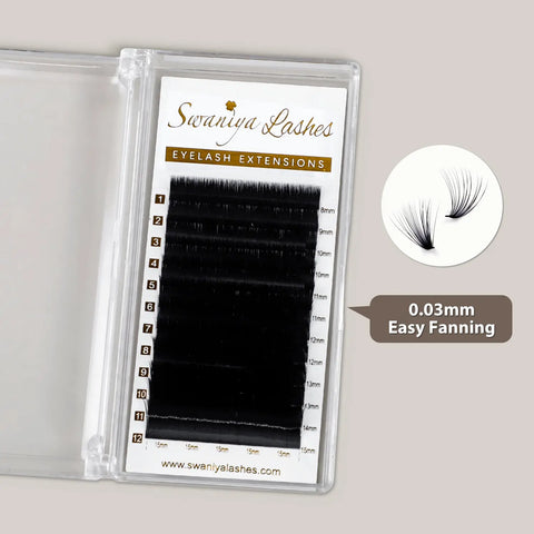 Cashmere Easy Fanning Lashes 0.03mm | Mega Volume 10D–20D+