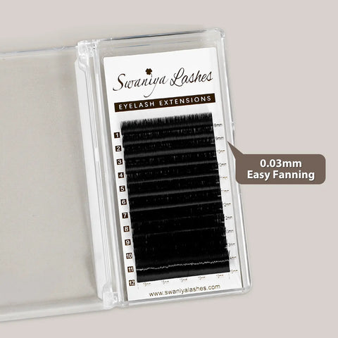 Cashmere Easy Fanning Lashes for Mega Volume Sets — 0.03mm