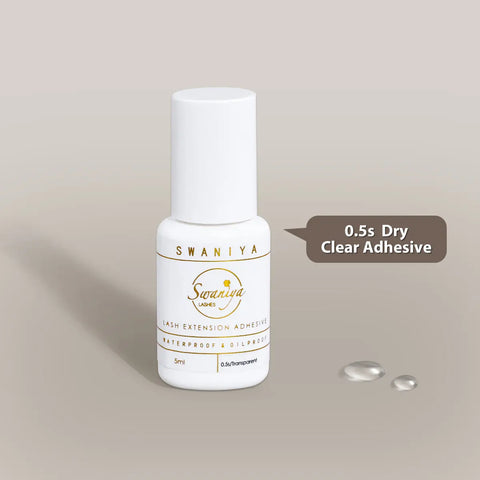 Clear Lash Glue for Colored Extensions & Natural Finish — 0.5s Transparent