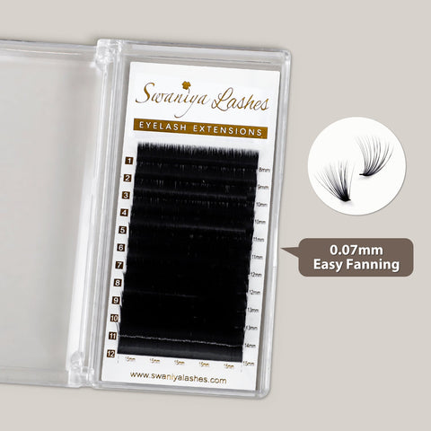 Easy Fanning Lashes 0.07mm | Self-Fanning Volume Lash Extensions