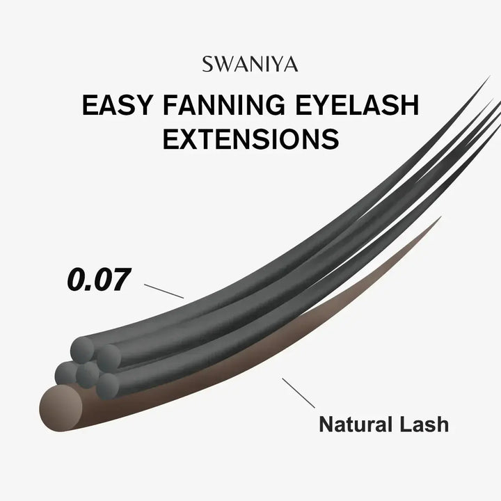 Easy Fanning Lashes 0.07mm  Swaniyalashes