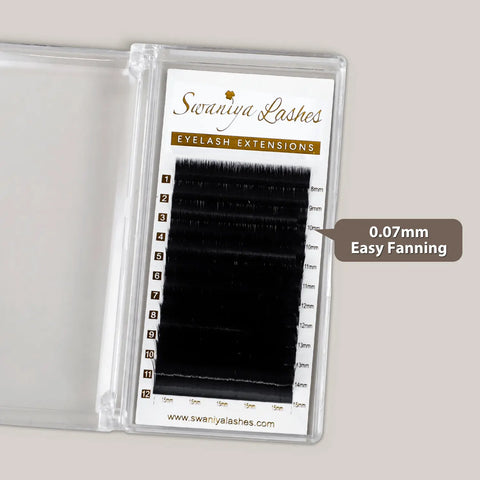 Easy Fanning Lashes for Faster Volume Lash Sets — 0.07mm