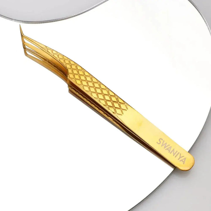 Fiber Tip Tweezers 45 degree F-SWG-04 - Swaniyalashes