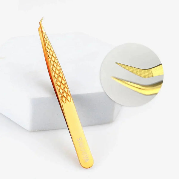 Fiber Tip Lash Tweezers 45 degree F-SWG-03 - Swaniyalashes