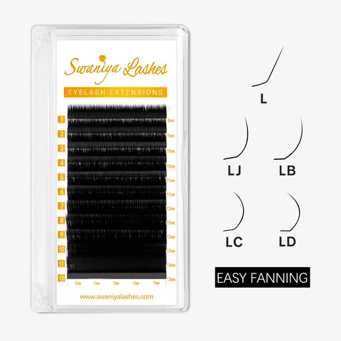 L Curl Easy Fanning Lashes for Hooded & Lifted Eyes — LJ LB LC LD
