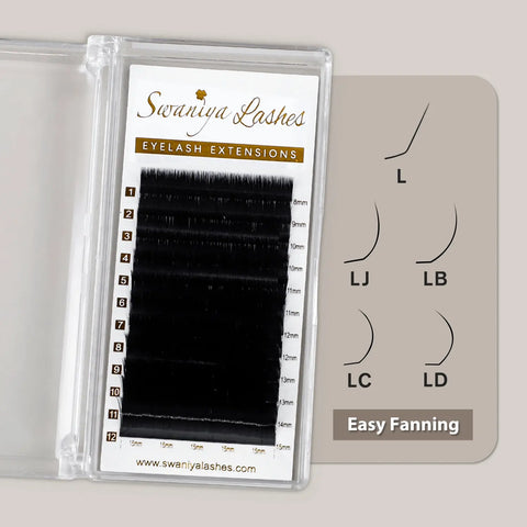 L Curl Easy Fanning Lashes for Hooded & Lifted Eyes — LJ LB LC LD