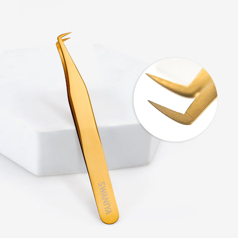 Lash Tweezers F-SWG-05 Fiber Tips 85 Degree