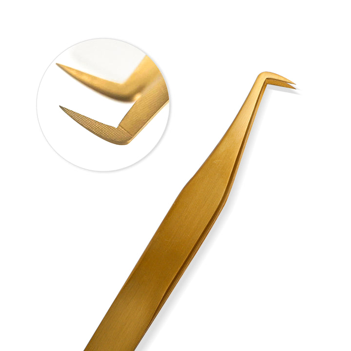 Lash Tweezers F-SWG-05 Fiber Tips 85 degree- Swaniyalashes