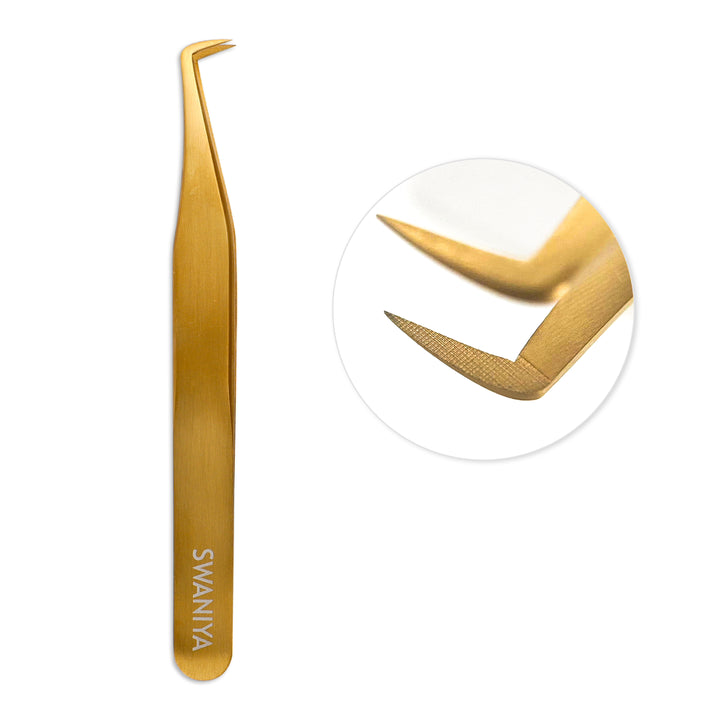 Lash Tweezers F-SWG-05 Fiber Tips 85 degree- Swaniyalashes