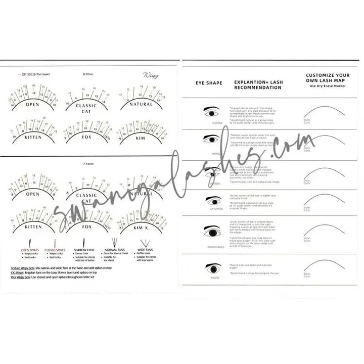 Lash Mapping Album for Training - Swaniyalashes