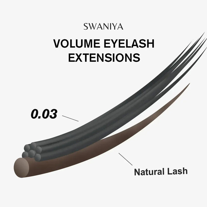 Mega Volume Lashes 0.03mm - Swaniyalashes