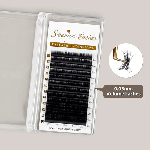 Russian Volume Lash Extensions 0.05mm | Dense 5D–10D Volume Lashes