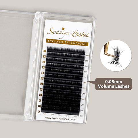 Russian Volume Lash Extensions 0.05mm | Dense 5D–10D Volume Lashes